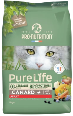 Pro-Nutrition Pure Life Chat Adulte Canard, 8 kg