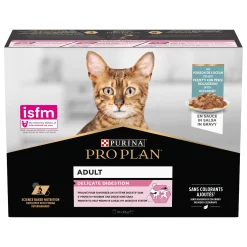 Pro Plan chat sachet fraicheur en sauce delicate poisson, 85 g x 10 pcs