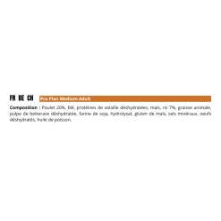 Pro Plan Medium Adult au poulet, 18 kg