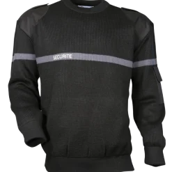 Pull intervention bande grise brodée SECURITE S à XXXL
