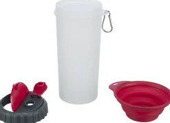 Récipient d'eau et nourriture, en plastique, 2 × 0,35 l/ 11 × 23 cm