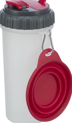 Récipient d'eau et nourriture, en plastique, 2 × 0,35 l/ 11 × 23 cm