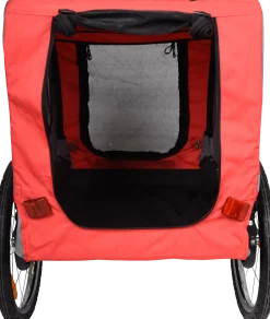 Remorque vélo Doggycyclette 125 x 95 x 72 cm - rouge / gris