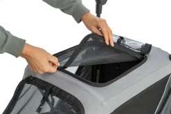 Remorque vélo, fonction pliable rapidement, S : 58 x 93 x 74/114 cm