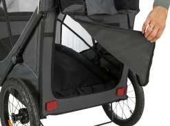Remorque vélo, fonction pliable rapidement, S : 58 x 93 x 74/114 cm