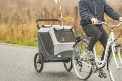 Remorque vélo, fonction pliable rapidement, M : 63 x 95 x 90/132 cm