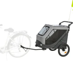 Remorque vélo, fonction pliable rapidement, M : 63 x 95 x 90/132 cm