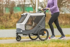 Remorque vélo, fonction pliable rapidement, L : 74 x 95 x 103/143 cm