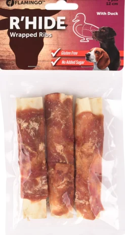 R hide canard wrapped ribs 12 cm, 3 pcs, 90 gr