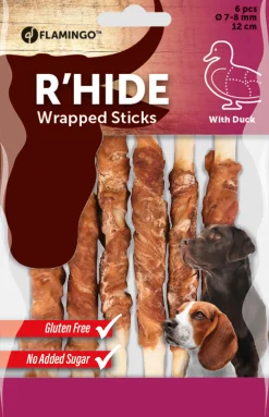 R hide canard wrapped stick 7/8 mm, 12 cm, 6 pcs