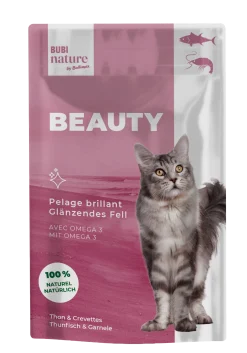 Sachet fraicheur Bubi nature chat - beauty thon et crevettes, 70 gr