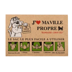 Sachets papier cartonné ramasse crottes - Biodégradable (carton de 720 sachets)
