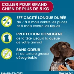 Seresto, collier anti parasitaire pour grand chien