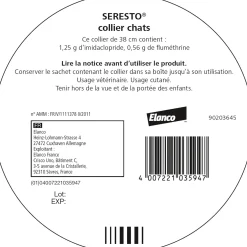 Seresto, collier anti parasitaire pour chat
