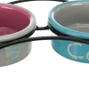 Set double gamelle céramique + support