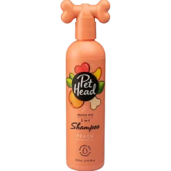 Shampoing Quick Fix 2en 1, désodorisant parfum PECHE, 300 ml - Pet Head