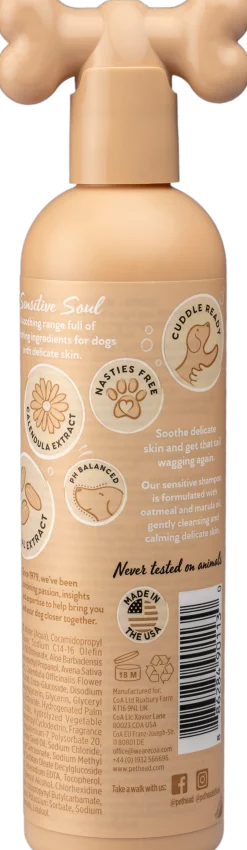 Shampoing Sensitive Soul, désodorisant parfum NOIX DE COCO, 300 ml - PET HEAD