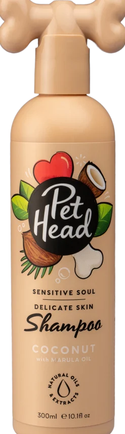 Shampoing Sensitive Soul, désodorisant parfum NOIX DE COCO, 300 ml - PET HEAD