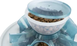 Slow FeedingTunnel, 28 × 14 cm, bleu/gris