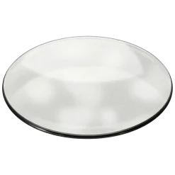 Soucoupe en verre bord rodé, 100 mm de diamètre