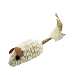 Souris en coton avec queue en bois de Matatabi
