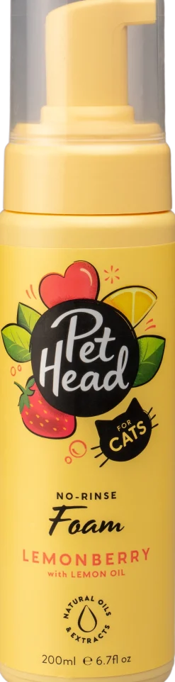 Spray mousse Felin' Good, shampoing sans rinçage LEMON BERRY, 200 ml - Pet Head