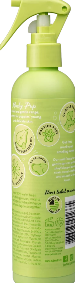 Spray Mucky Puppy, nettoyant à sec désodorisant parfum POIRE, 300 ml - Pet Head