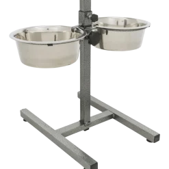 Support double avec 2 gamelles 28 cm
