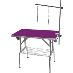 Table de toilettage pliante avec roulettes