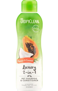 Tropiclean shampoing 2 en 1 luxury, 355 ml