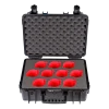 Valise de transport, 10 emplacements pour pots en verre 250 ml